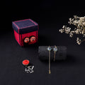 Handcrafted Meenakari Bhaiya Bhabhi Rakhi Set with Coir Box 48