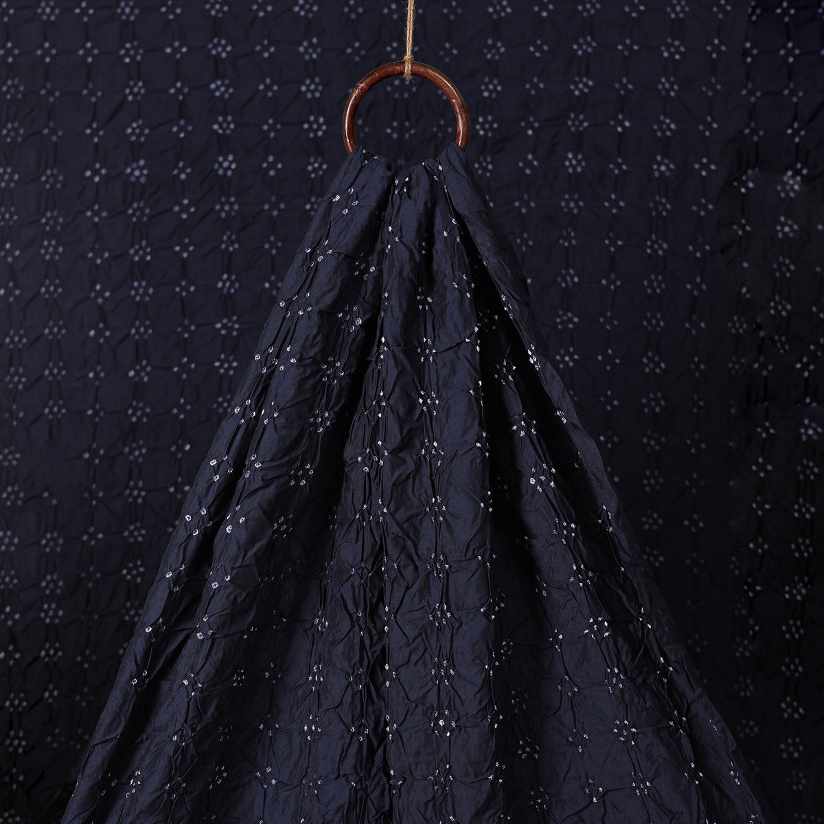 Kutch Bandhani Tie-Dye Chanderi Silk Fabric 06