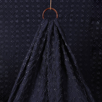 Kutch Bandhani Tie-Dye Chanderi Silk Fabric 06