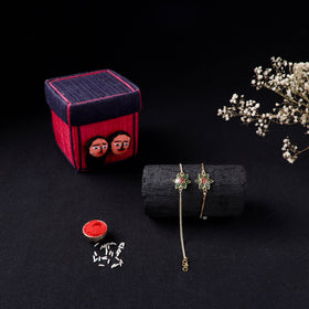 Handcrafted Meenakari Bhaiya Bhabhi Rakhi Set with Coir Box 49