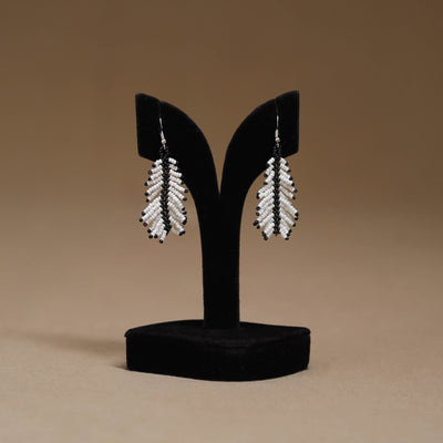 White - Handmade Beadwork Earrings 21