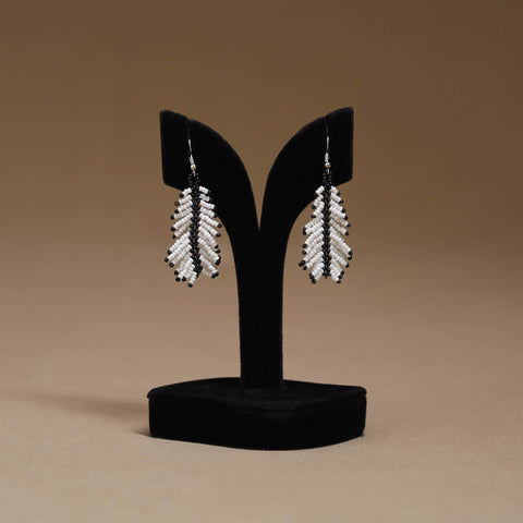 White - Handmade Beadwork Earrings 21