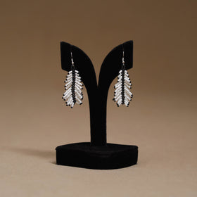 White - Handmade Beadwork Earrings 21
