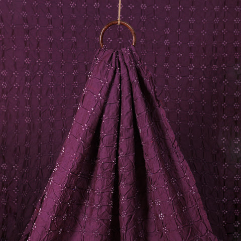 Kutch Bandhani Tie-Dye Chanderi Silk Fabric 05