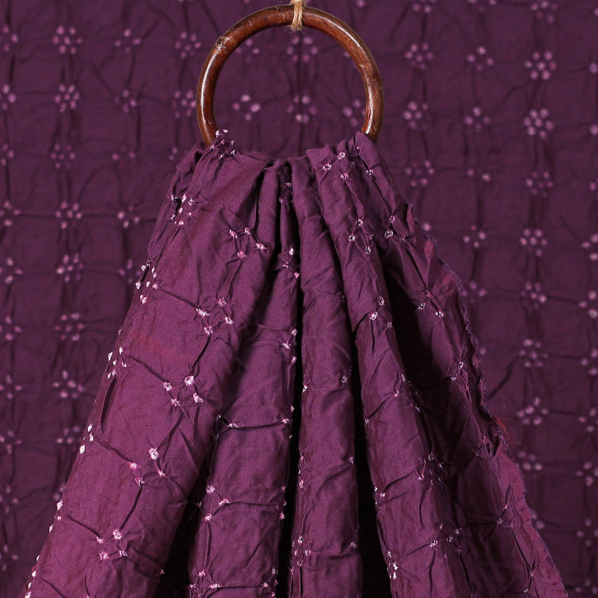 Kutch Bandhani Tie-Dye Chanderi Silk Fabric 05