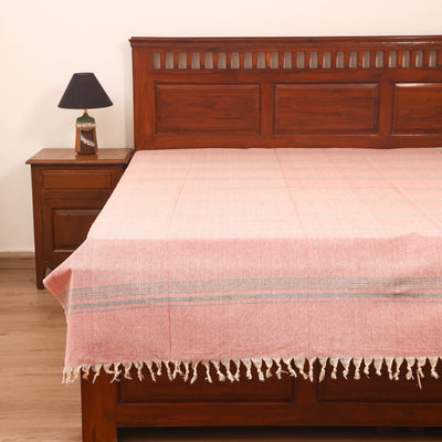 Bijnor Pure Handloom Cotton Single Bed Sheet (90 x 60 in) 83