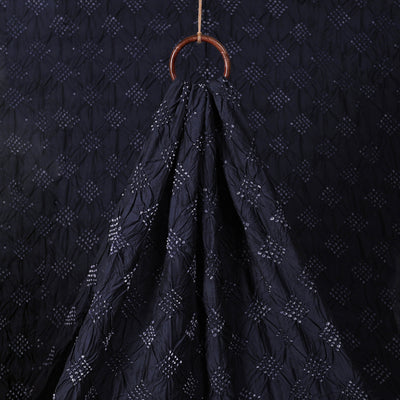 Kutch Bandhani Tie-Dye Chanderi Silk Fabric 04