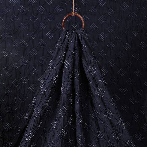 Kutch Bandhani Tie-Dye Chanderi Silk Fabric 04