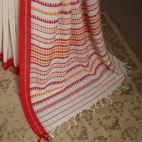 White - handloom cotton phulia jamdani saree 02