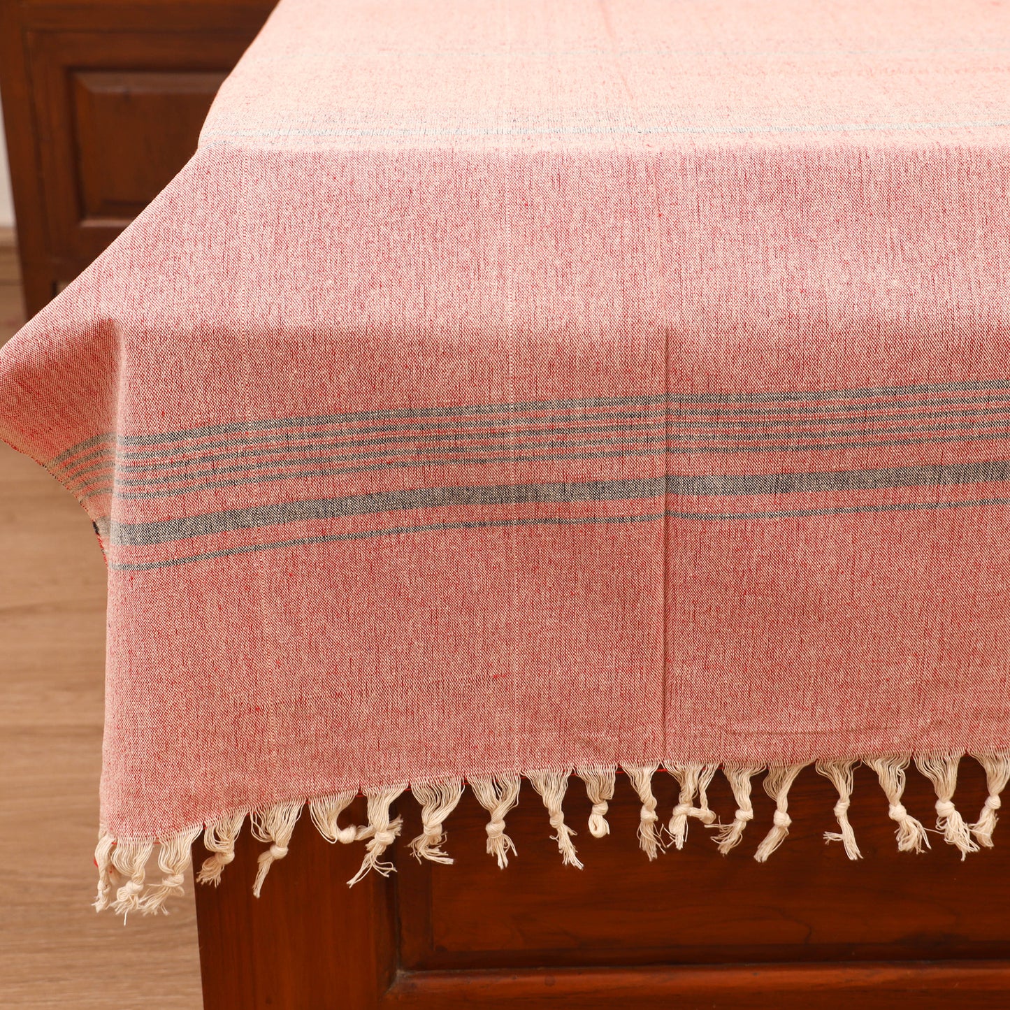 Bijnor Pure Handloom Cotton Single Bed Sheet (90 x 60 in) 83