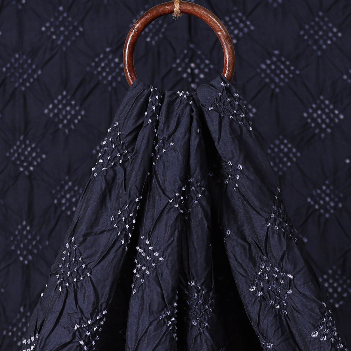 Kutch Bandhani Tie-Dye Chanderi Silk Fabric 04