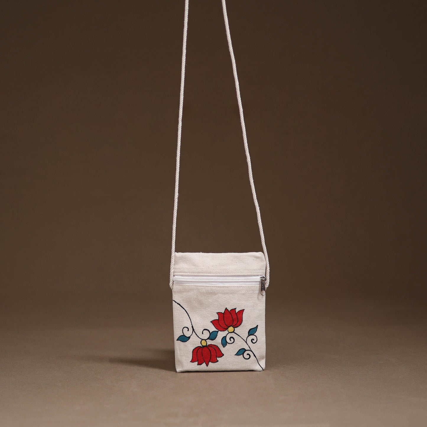 Madhubani Handpainted Mobile Sling Bag 02