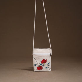 Madhubani Handpainted Mobile Sling Bag 02