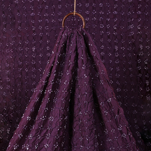 Kutch Bandhani Tie-Dye Chanderi Silk Fabric 02