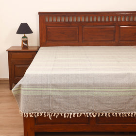 Bijnor Pure Handloom Cotton Single Bed Sheet (90 x 60 in) 84