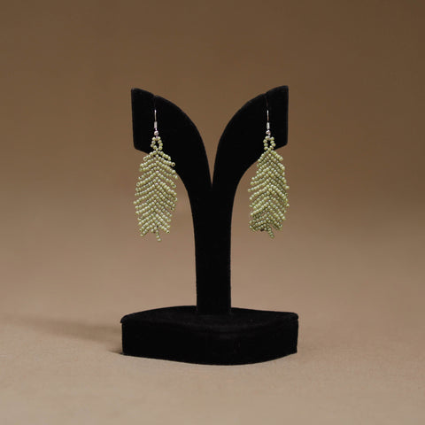 Green - Handmade Beadwork Earrings 25