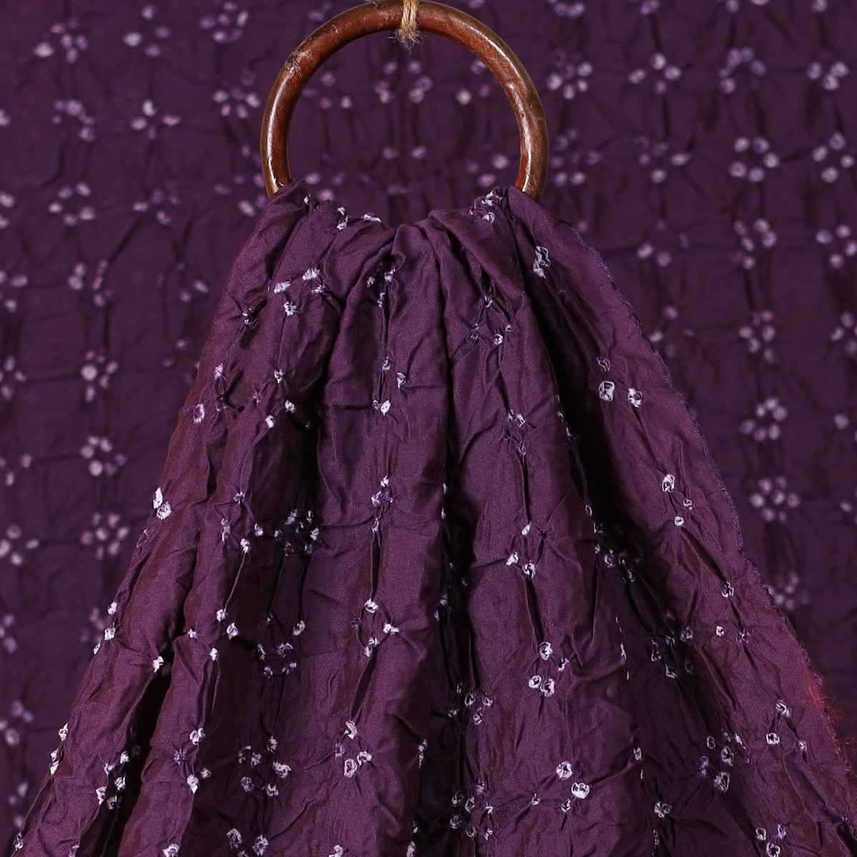 Kutch Bandhani Tie-Dye Chanderi Silk Fabric 02
