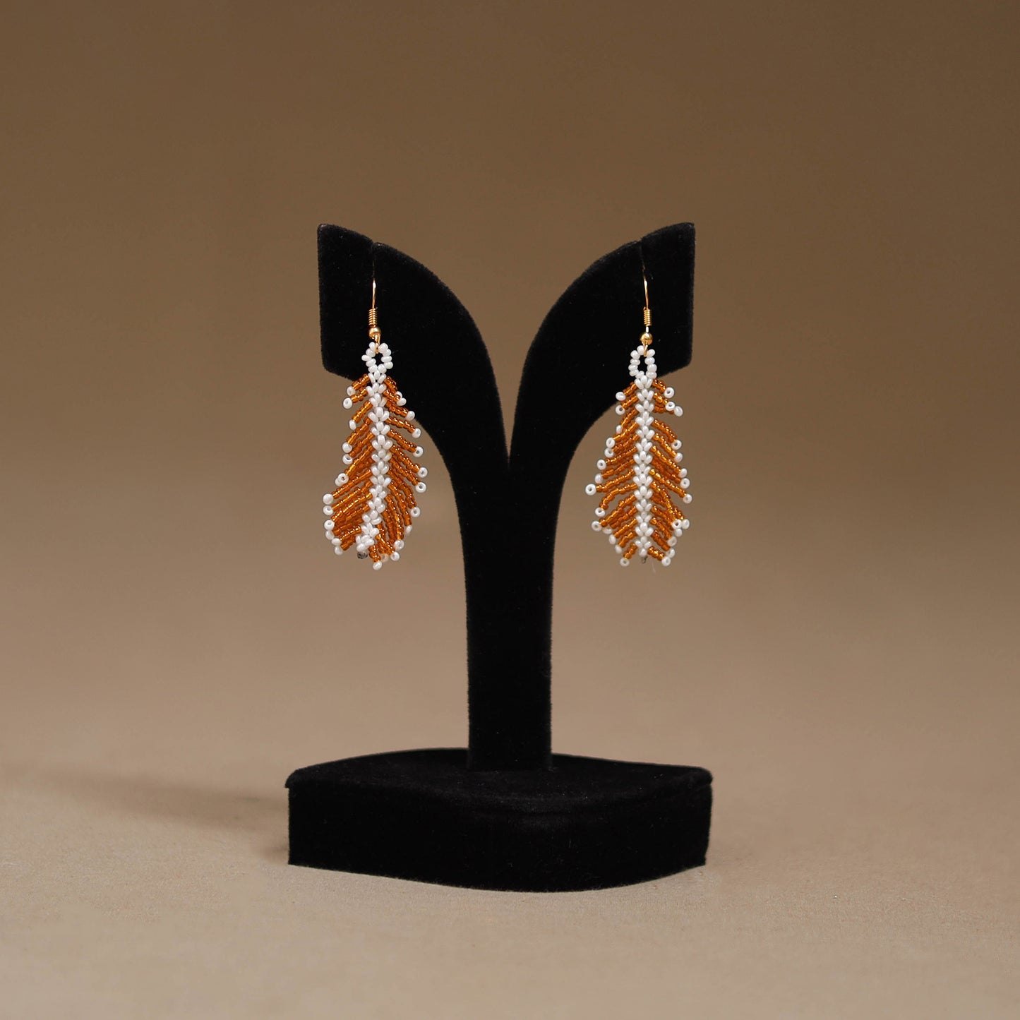 Orange - Handmade Beadwork Earrings 26