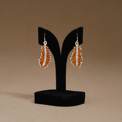 Orange - Handmade Beadwork Earrings 26