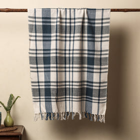 Black - Honeycomb Handloom Cotton Bath Towel From Dehradun