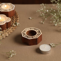 wooden candle holder 