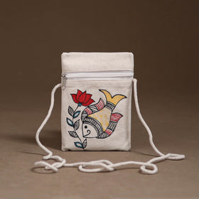 Madhubani Handpainted Mobile Sling Bag 03