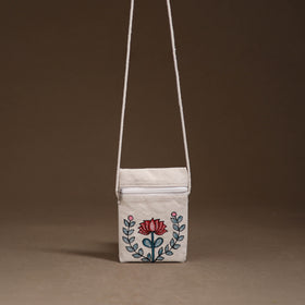 Madhubani Handpainted Mobile Sling Bag 04