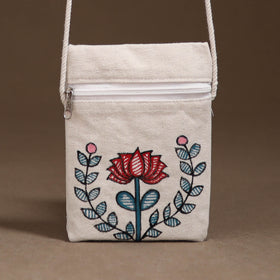 Madhubani Handpainted Mobile Sling Bag 04
