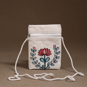 Madhubani Handpainted Mobile Sling Bag 04