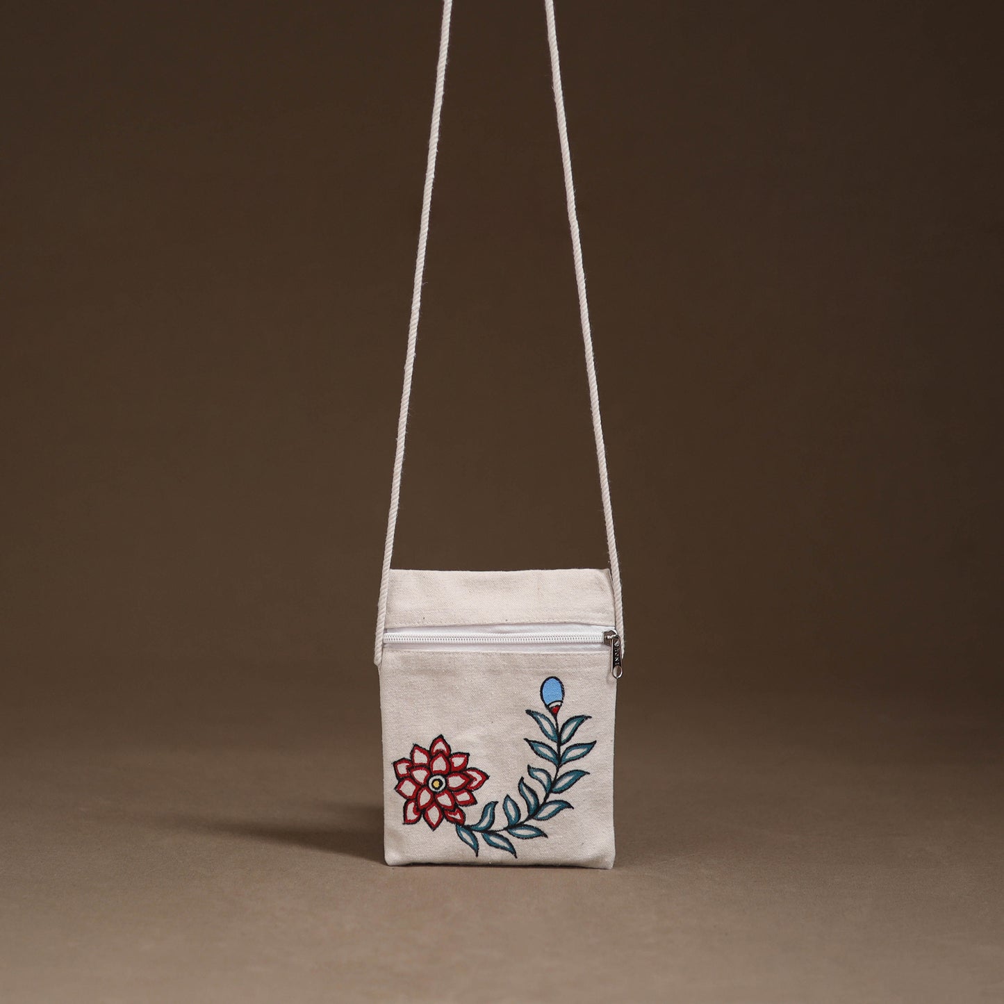 Madhubani Handpainted Mobile Sling Bag 05