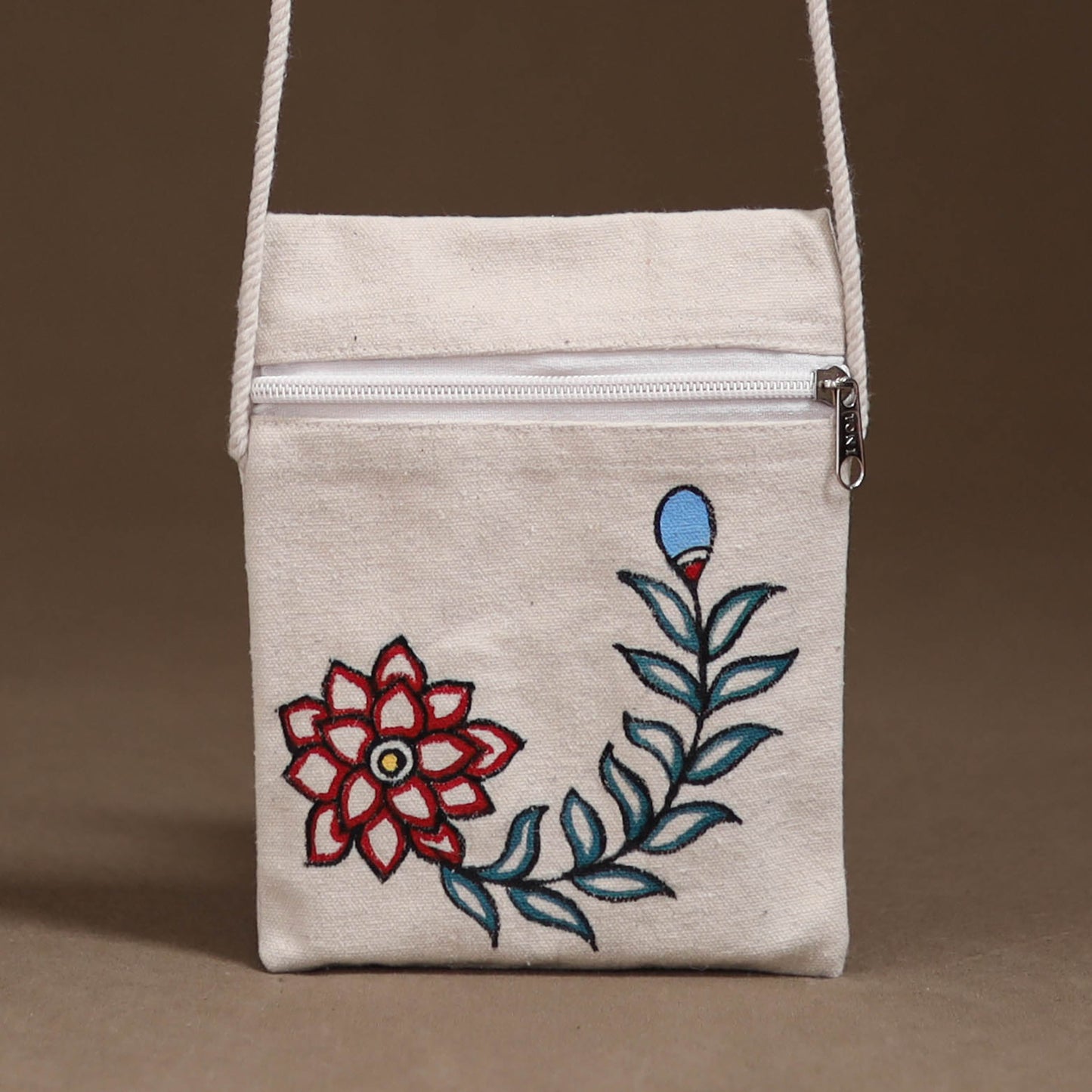 Madhubani Handpainted Mobile Sling Bag 05