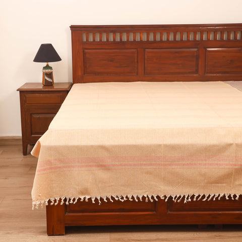 Bijnor Pure Handloom Cotton Single Bed Sheet (90 x 60 in) 87