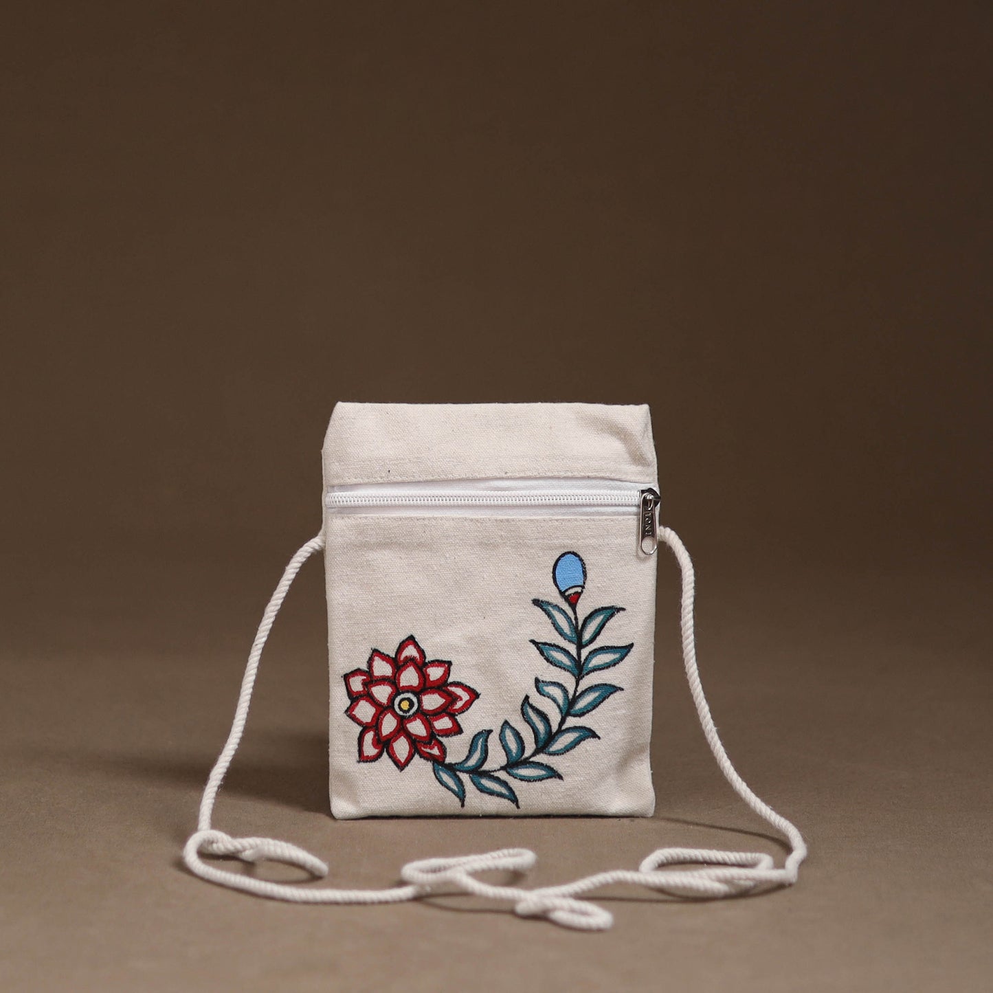 Madhubani Handpainted Mobile Sling Bag 05