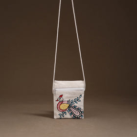 Madhubani Handpainted Mobile Sling Bag 06