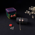 Handcrafted Meenakari Bhaiya Bhabhi Rakhi Set with Coir Box 63