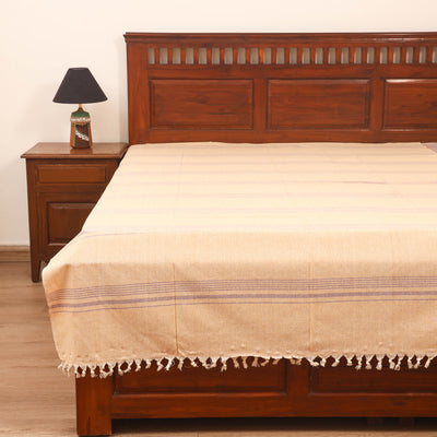 Bijnor Pure Handloom Cotton Single Bed Sheet (90 x 60 in) 88