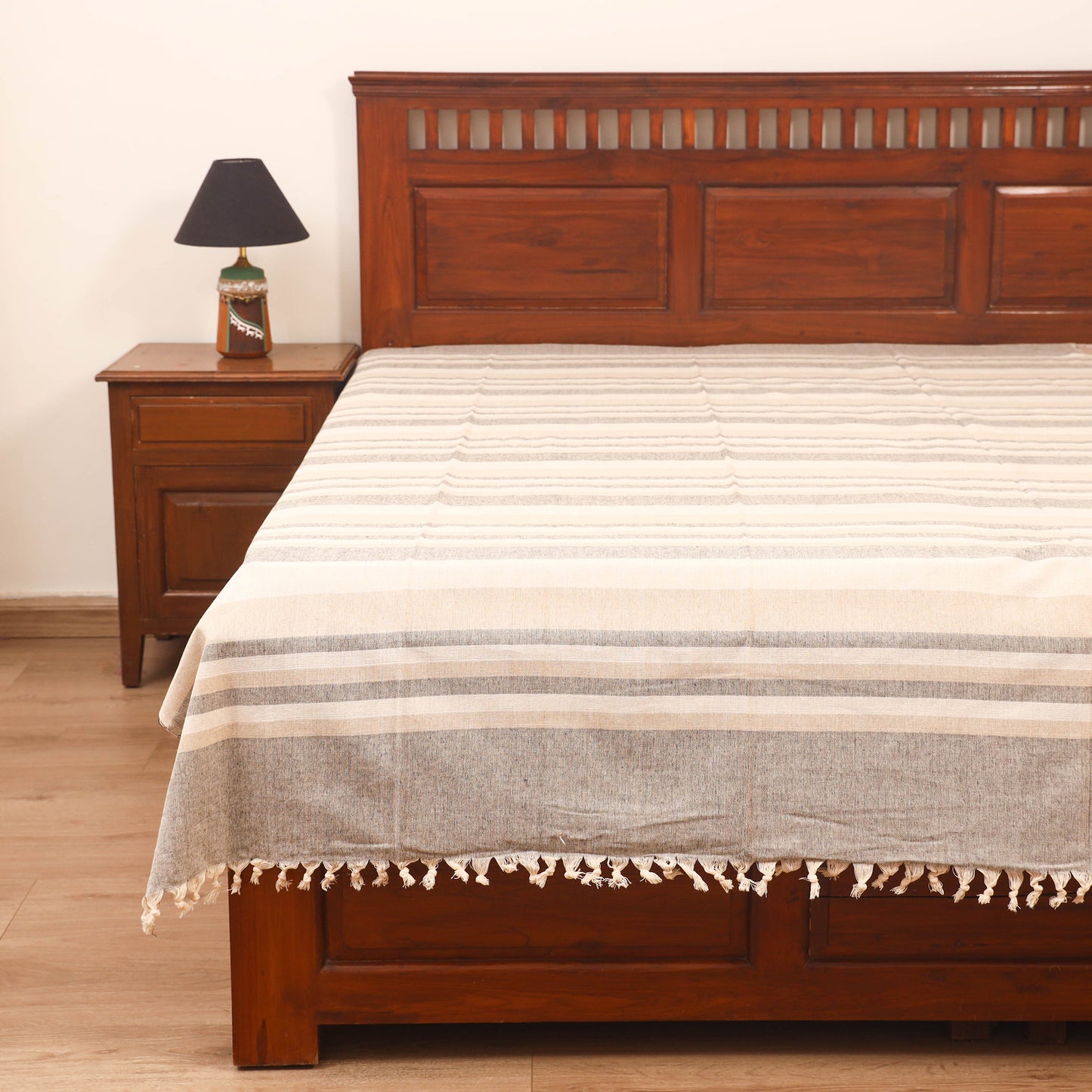 Bijnor Pure Handloom Cotton Single Bed Sheet (90 x 60 in) 89