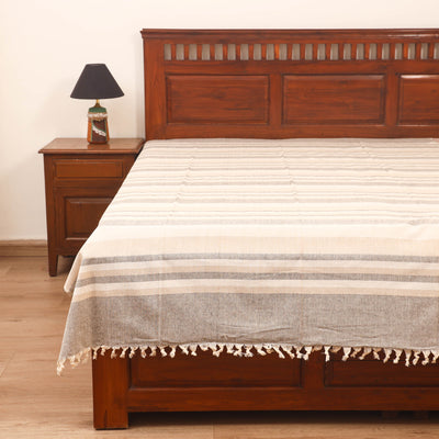 Bijnor Pure Handloom Cotton Single Bed Sheet (90 x 60 in) 89