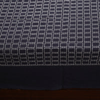 Blue - Pure Cotton Single Handloom Bed Cover from Bijnor 42