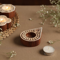 wooden tealight candle holder