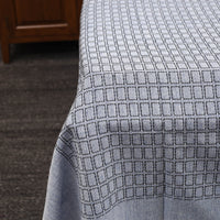 Grey - Pure Cotton Single Handloom Bed Cover from Bijnor 43