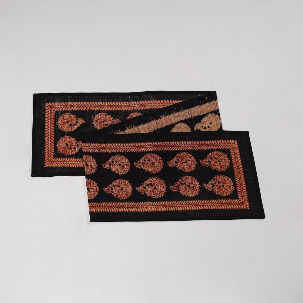 Natural Bamboo Bagh Block Printed Dining Table Runner 05