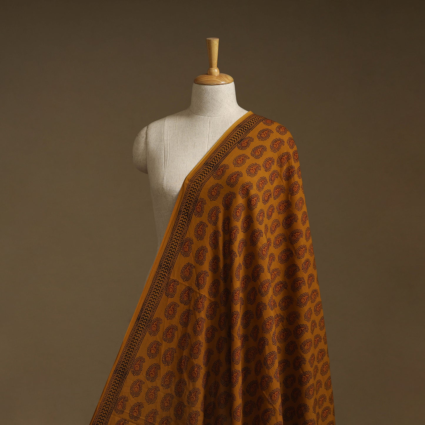 Pure Mul Cotton Natural Dyed Hand Block Bagh Print Fabric 15