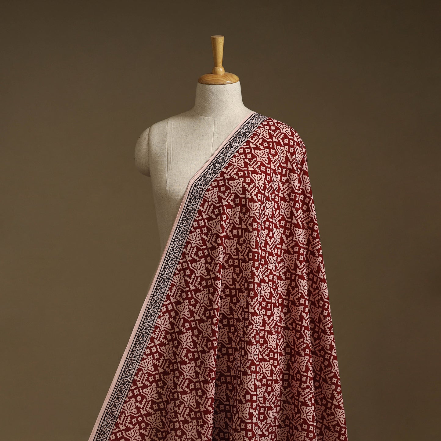 Pure Mul Cotton Natural Dyed Hand Block Bagh Print Fabric 16