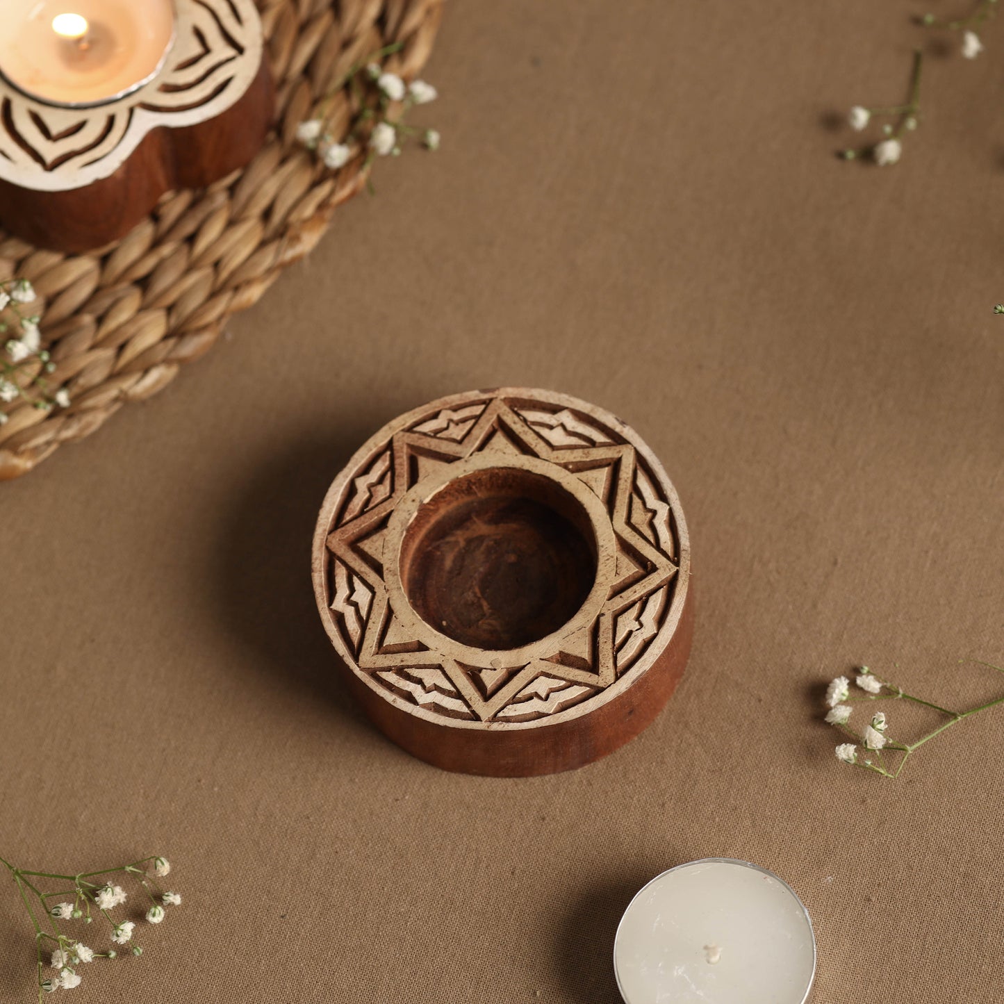 Wooden Candle Holder
