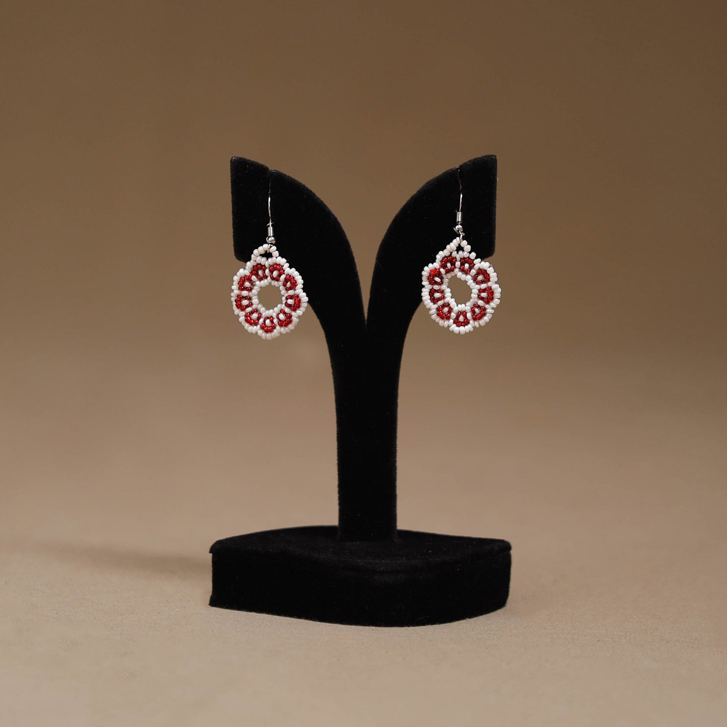 White - Handmade Beadwork Earrings 42