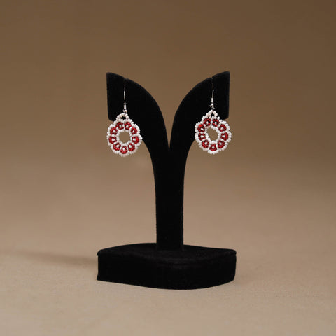 White - Handmade Beadwork Earrings 42