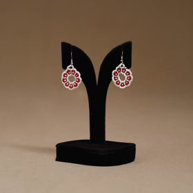 White - Handmade Beadwork Earrings 42