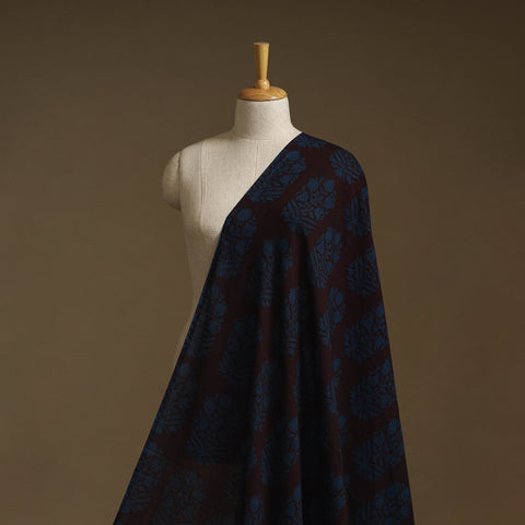 Pure Mul Cotton Natural Dyed Hand Block Bagh Print Fabric 17