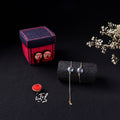 Handcrafted Meenakari Bhaiya Bhabhi Rakhi Set with Coir Box 73